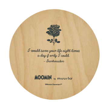 Moomin glass coaster Ø10 cm - Snorkmaiden - Muurla