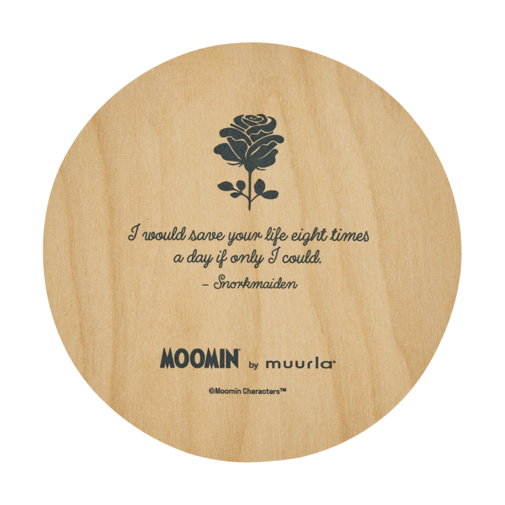 Moomin glass coaster Ø10 cm, Snorkmaiden Muurla