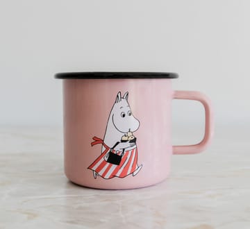 Moomin mamma enamel mug 37 cl - Pink - Muurla