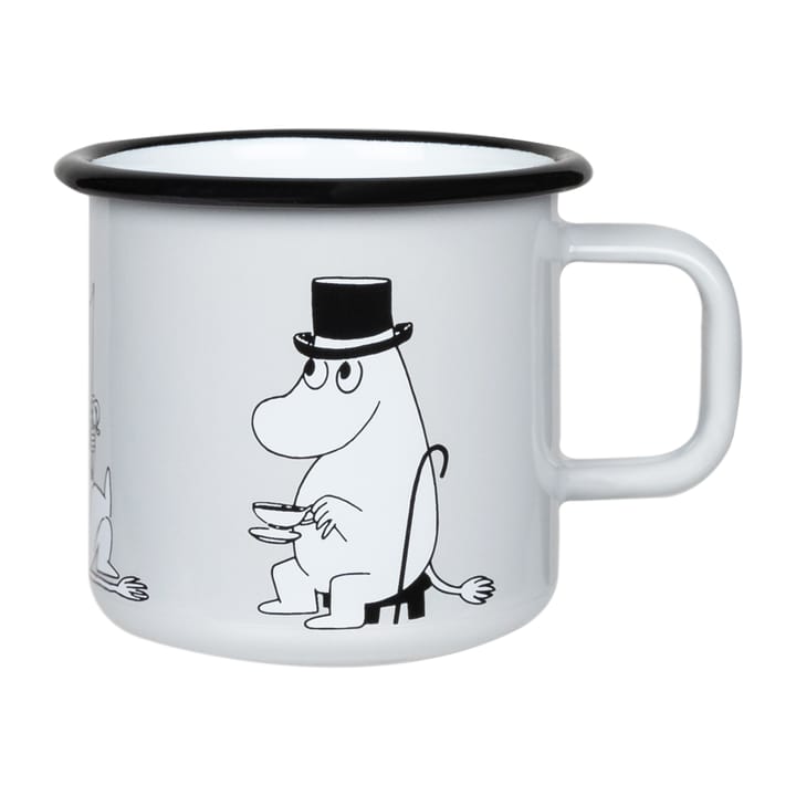 Moomin pappa enamel mug 37 cl, grey Muurla