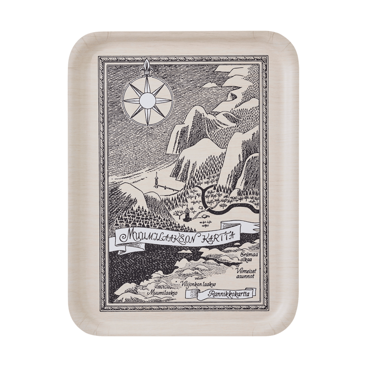 Moomin tray 32x42 cm, Finnish Moominvalley map Muurla