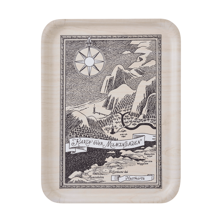 Moomin tray 32x42 cm - Swedish Moominvalley map - Muurla