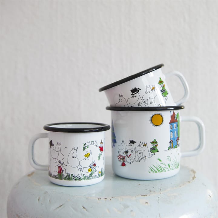 Moomin valley enamel mug, 2.5 dl Muurla