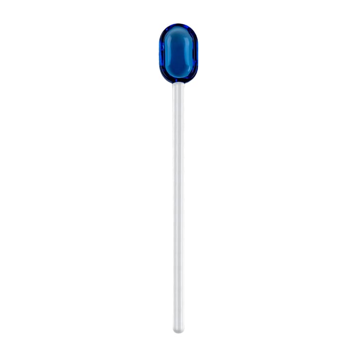 Muurla latte spoon glass 15.5 cm - Blue-clear - Muurla