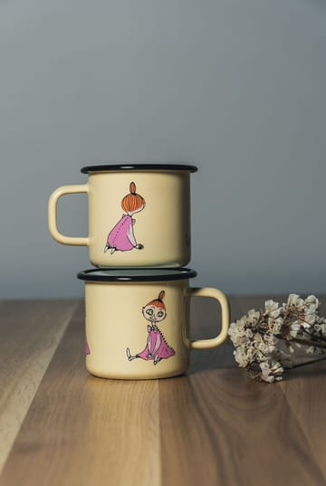 Mymble Retro enamel mug 37 cl - Yellow - Muurla