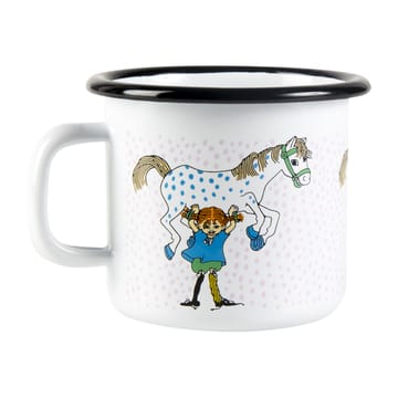 Pippi and Lilla gubben enamel mug 2.5 dl - White - Muurla