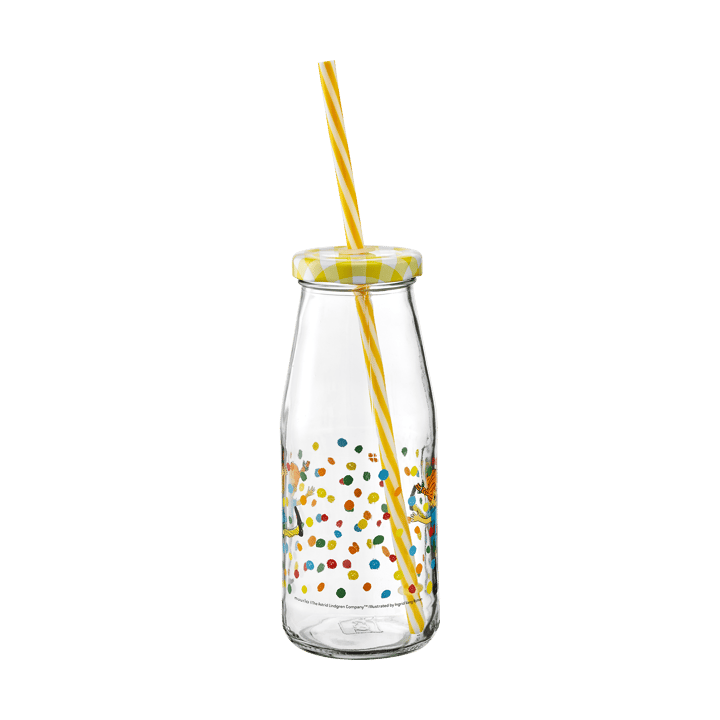 Pippi bottle with lid and straw 4.5 dl, Boing-boing Muurla