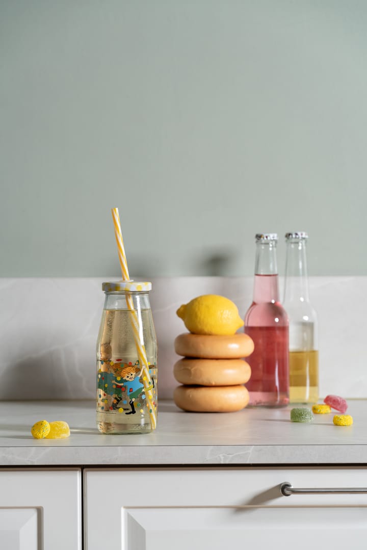 Pippi bottle with lid and straw 4.5 dl, Boing-boing Muurla