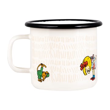 Pippi The Snirkle Hunt enamel mug 25 cl - Multi - Muurla