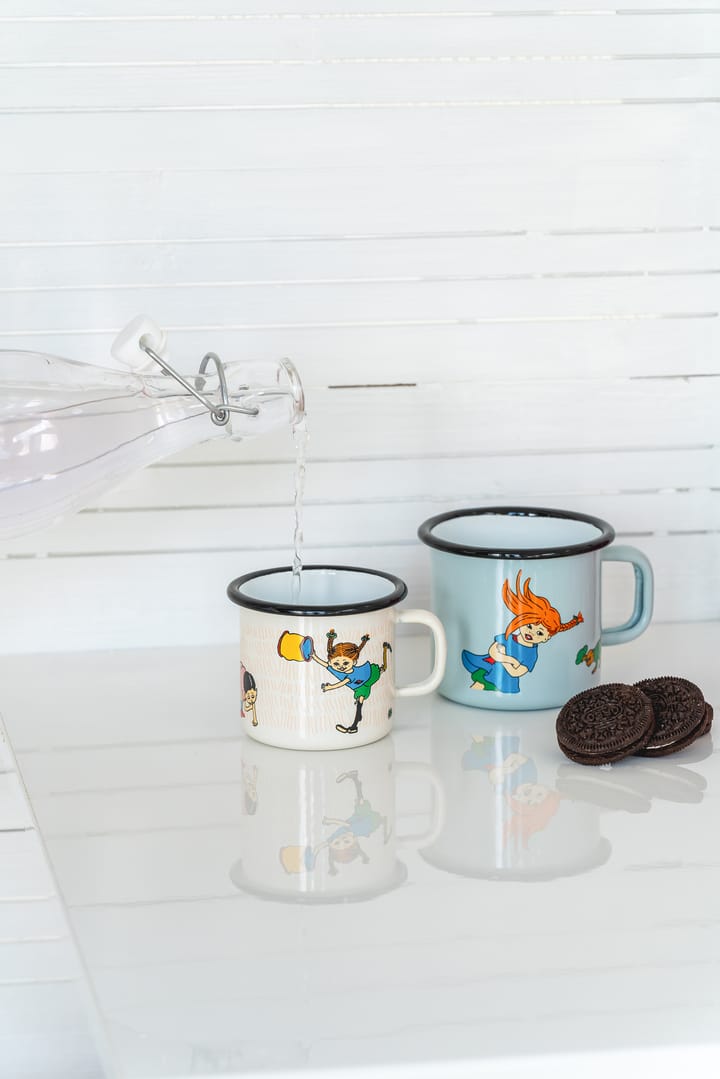 Pippi The Snirkle Hunt enamel mug 25 cl, Multi Muurla