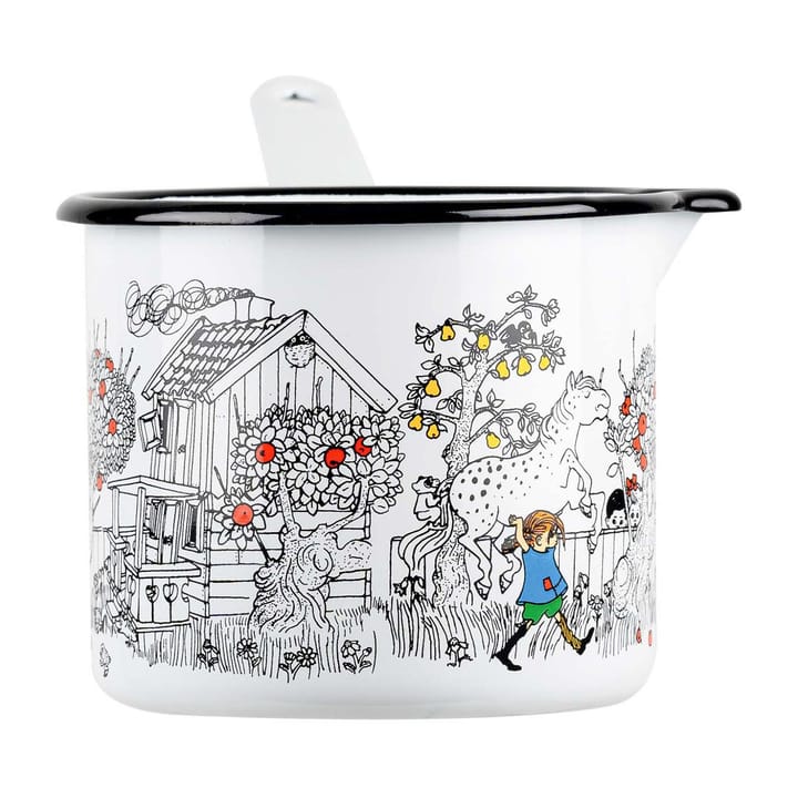 Pippi The Way Home saucepan 1.3 liter, White Muurla