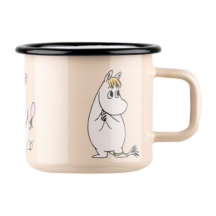 Snorkmaiden Retro enamel mug 37 cl, Beige Muurla