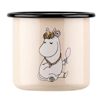 Snorkmaiden Retro enamel mug 37 cl - Beige - Muurla