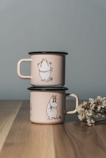 Snorkmaiden Retro enamel mug 37 cl - Beige - Muurla