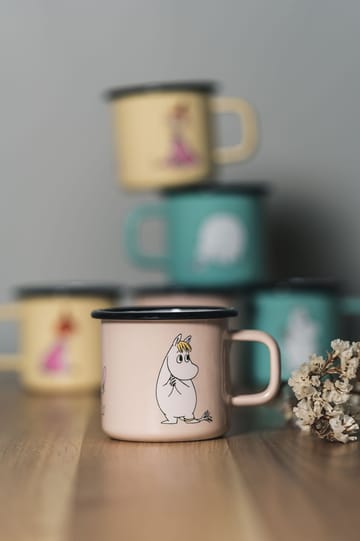 Snorkmaiden Retro enamel mug 37 cl - Beige - Muurla