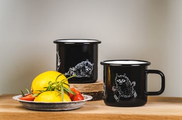 Stinky enamel mug 37 cl - Black - Muurla