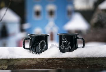 Stinky enamel mug 37 cl - Black - Muurla