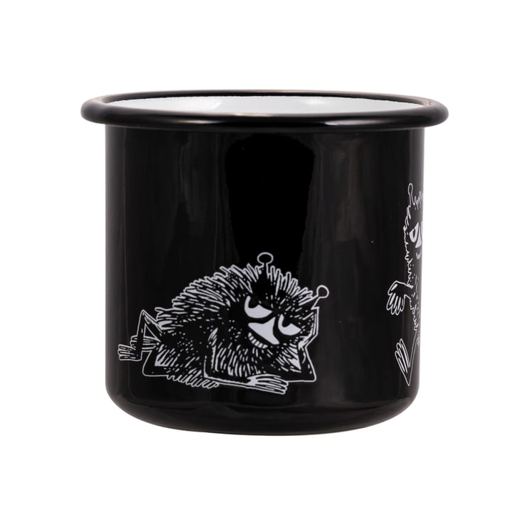 Stinky enamel mug 37 cl, Black Muurla