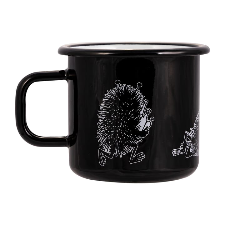 Stinky enamel mug 37 cl, Black Muurla