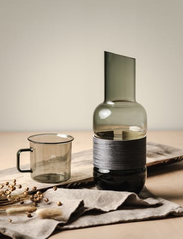 Veneer carafe 1 L - grey-coal black - Muurla