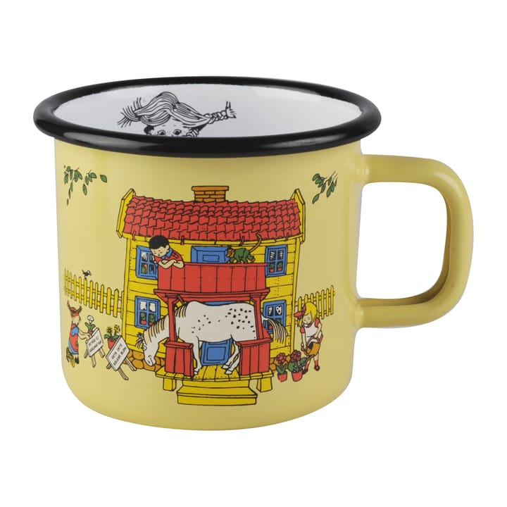 Villa Villekulla enamel mug 3.7 dl - Yellow - Muurla