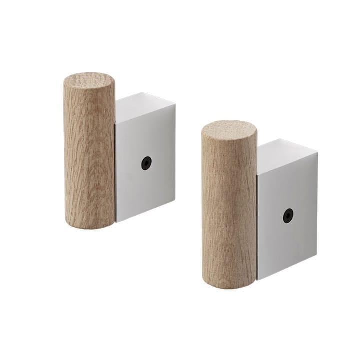 Attach hook 2-pack, Oak-aluminum Muuto