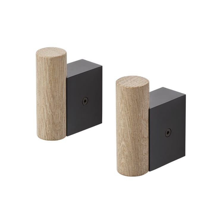 Attach hook 2-pack, Oak-black Muuto