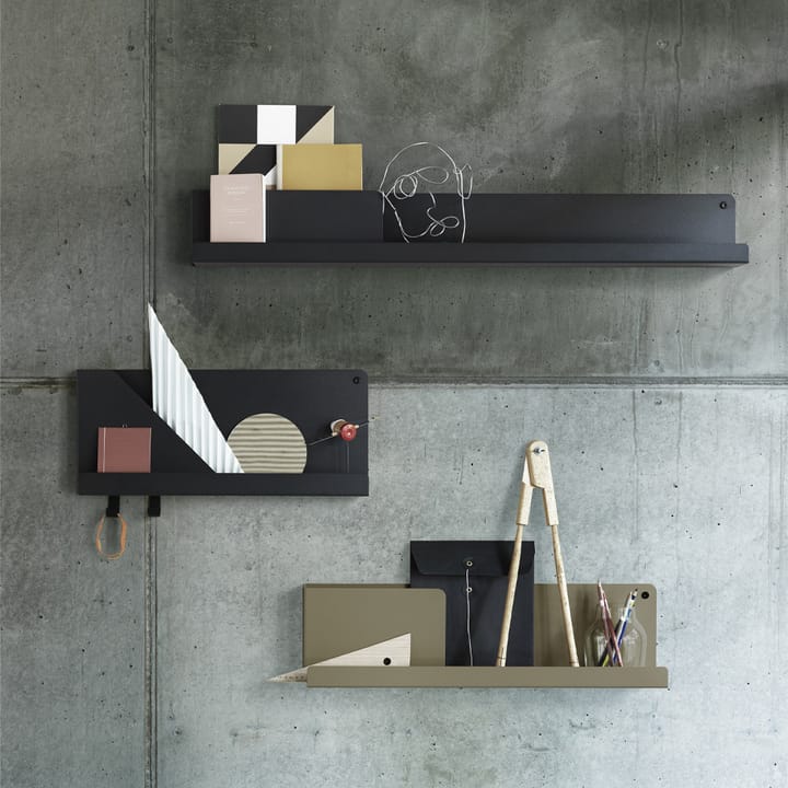 Folded shelf 29.5x40 cm, Black Muuto