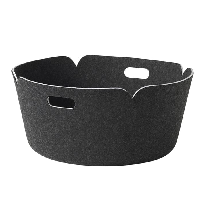 Restore storage basket round, Black melange Muuto