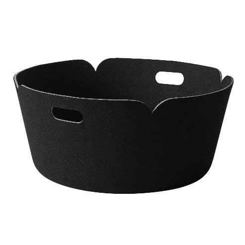 Restore storage basket round, Black Muuto