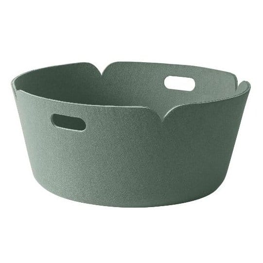 Restore storage basket round, Dusty green Muuto