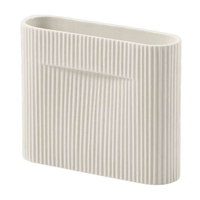 Ridge vase 16.5 cm, Off white Muuto