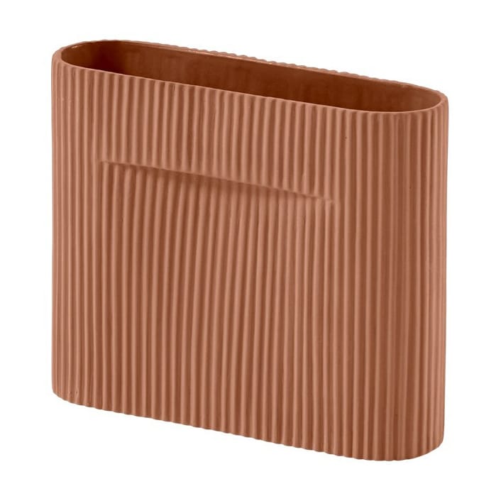 Ridge vase 16.5 cm, Terracotta Muuto