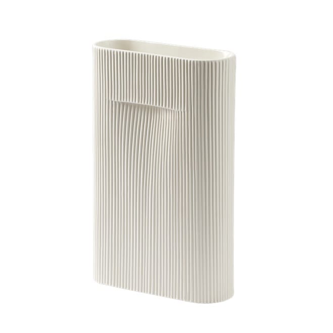 Ridge vase 35 cm, Off white Muuto