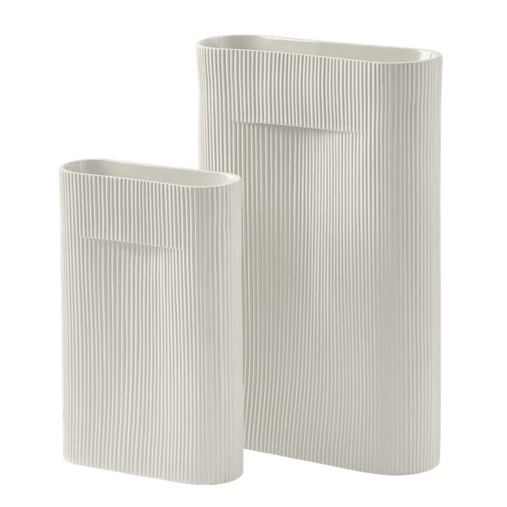 Ridge vase 35 cm, Off white Muuto