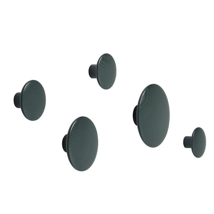 The Dots clothes hook dark green, Xs Muuto