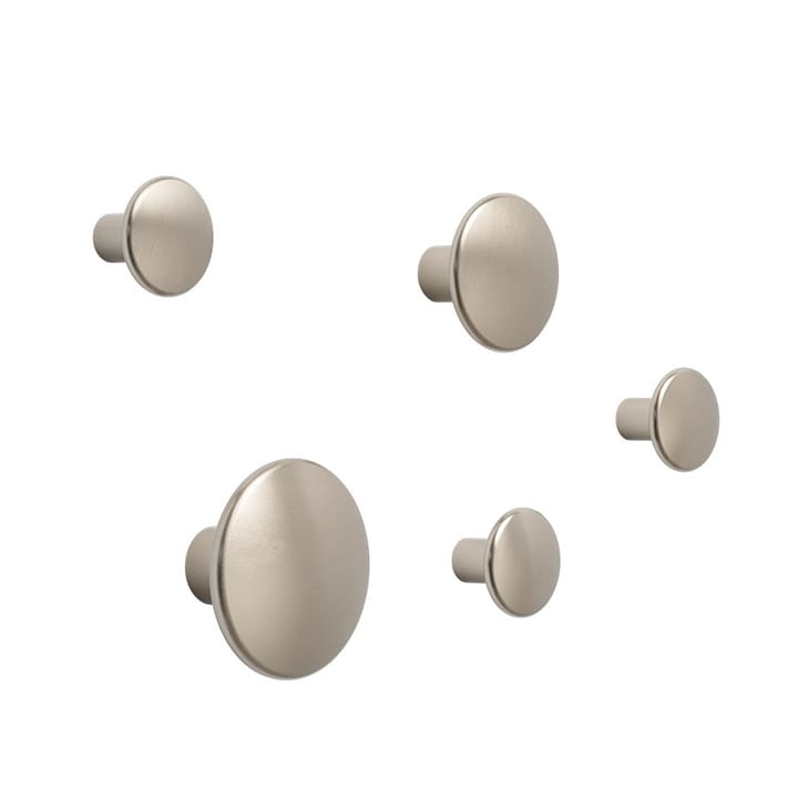 The Dots clothes hook metal 5 pack, Taupe Muuto