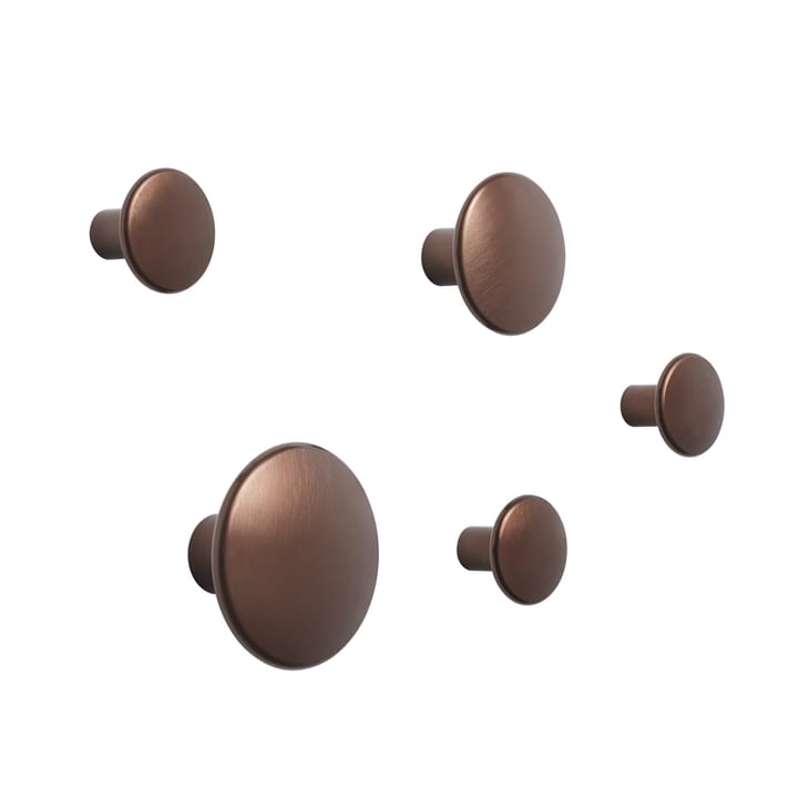 The Dots clothes hook metal 5 pack, Umber Muuto