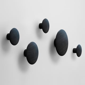 The Dots coat hook black - Ø13 cm - Muuto