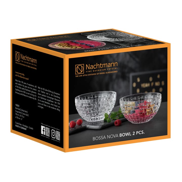 Bossa Nova bowl 15 cm 2-pack, clear Nachtmann