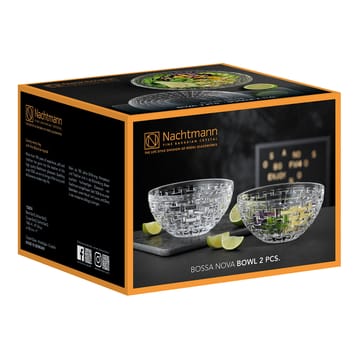 Bossa Nova bowl 18 cm 2-pack - clear - Nachtmann