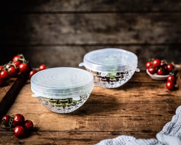 Bossa Nova bowl with silicon lid Ø15 cm 2-pack - Clear - Nachtmann