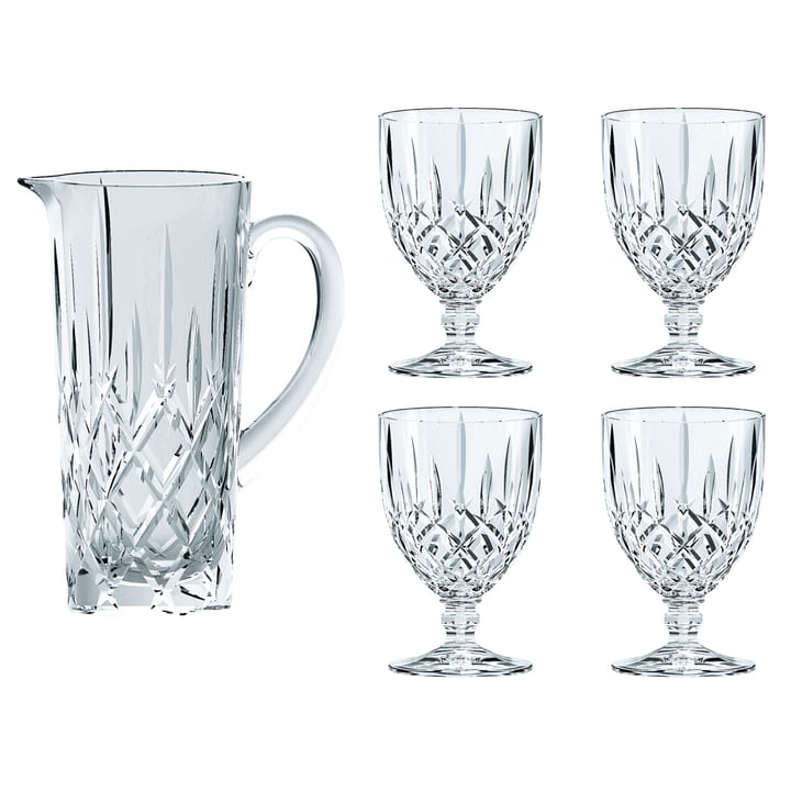 Noblesse set pot and 4 st glass, clear Nachtmann