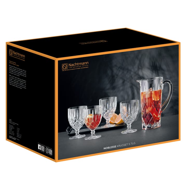 Noblesse set pot and 4 st glass, clear Nachtmann