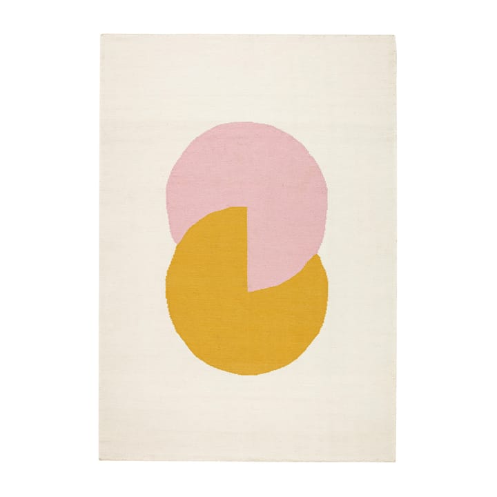 Circles blocks kelim rug pink, 170x240 cm NJRD