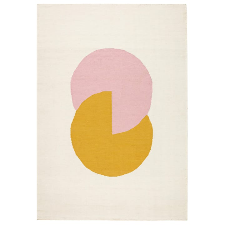 Circles blocks kelim rug pink, 200x300 cm NJRD