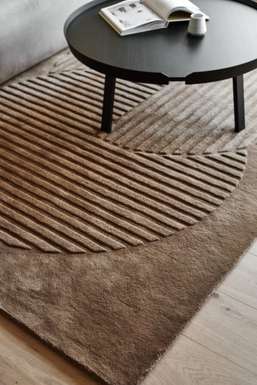 Levels wool rug circles beige - 170x240 cm - NJRD