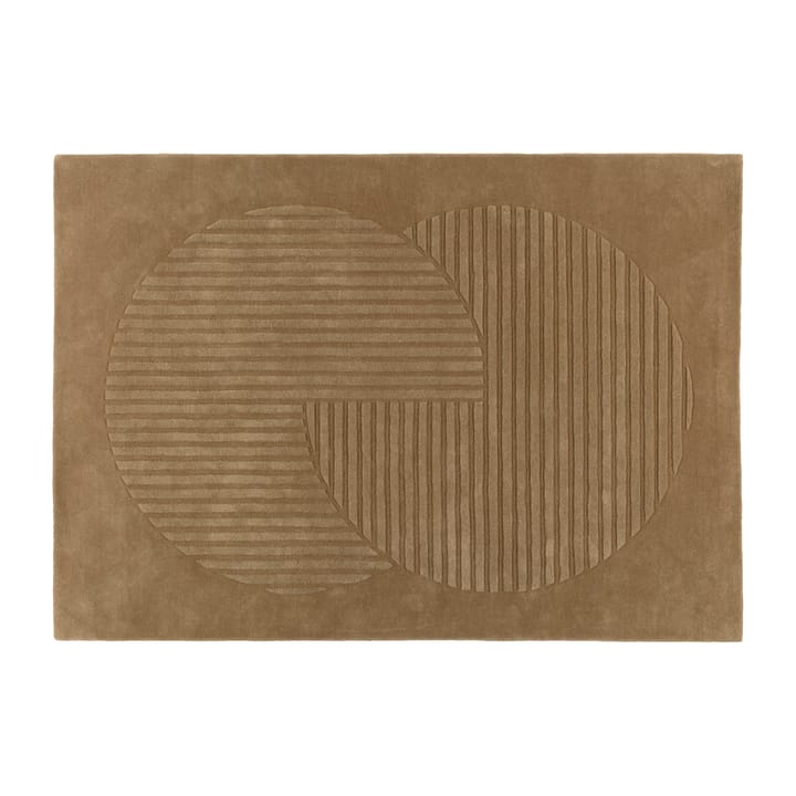 Levels wool rug circles beige, 200x300 cm NJRD