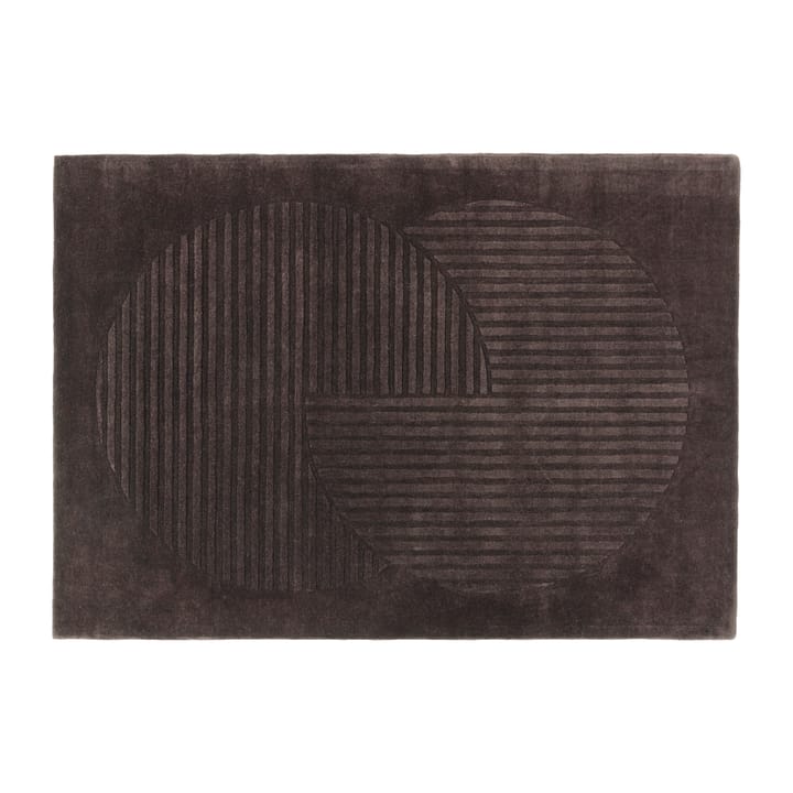 Levels wool rug circles brown, 170x240 cm NJRD