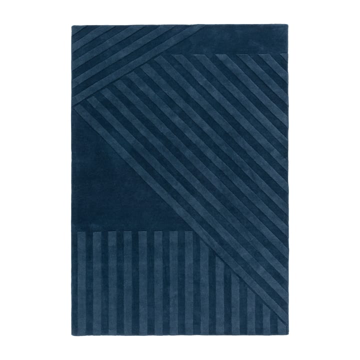 Levels wool rug stripes blue - 170x240 cm - NJRD